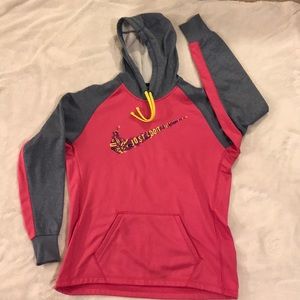 Pink and blue Nike hoodie